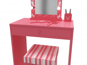 make up mirror and set 3D Model