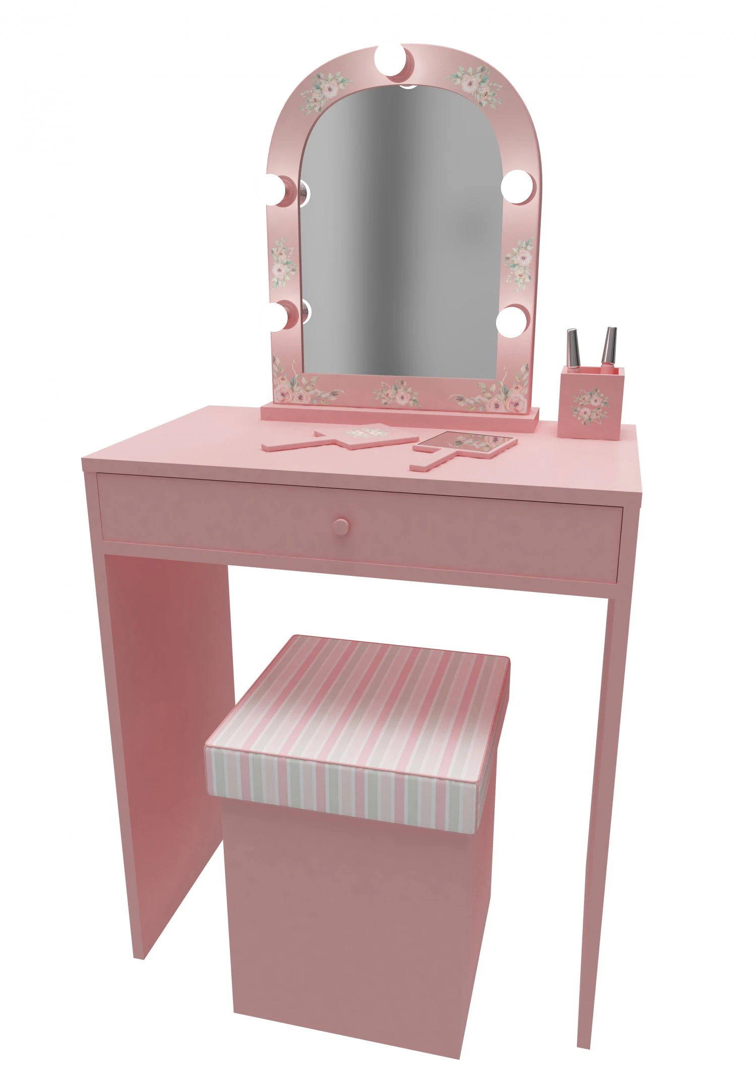 make up mirror and set 3D Model .c4d .max .obj .3ds .fbx .stl .blend