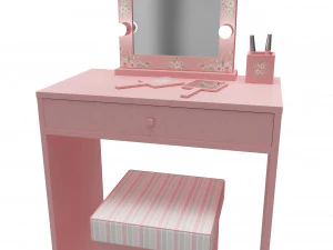 make up mirror and set 3D Model