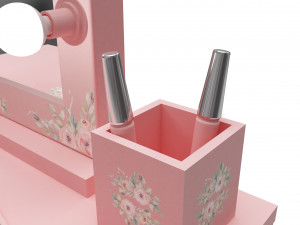 make up mirror and set 3D Model