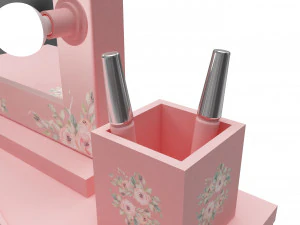 make up mirror and set 3D Model