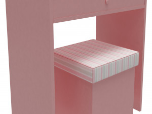 make up mirror and set 3D Model