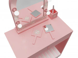 make up mirror and set 3D Model
