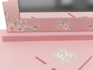 make up mirror and set 3D Model