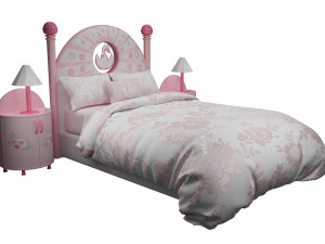 girl bed 3D Model
