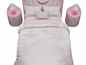 girl bed 3D 模型