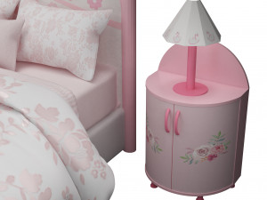 girl bed 3D 模型
