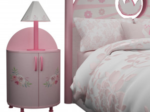 girl bed 3D 模型