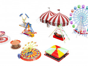 amusement park equipment 3D Model