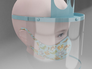 medical face shield and mask for kids Modèle 3D