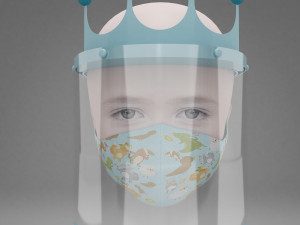 medical face shield and mask for kids Modèle 3D