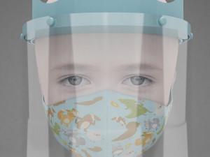 medical face shield and mask for kids Modèle 3D
