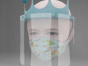 medical face shield and mask for kids Modèle 3D