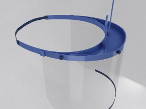 medical face shield and mask for kids 3D 모델