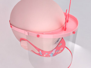 medical face shield and mask for kids 3D Model