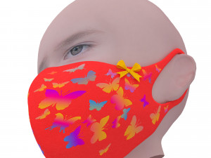 medical mask for kids 3D Model