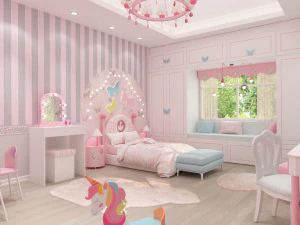 quarto de meninas Modelo 3D