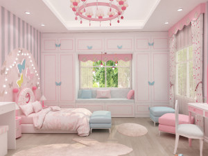 girls bedroom 3D Модель