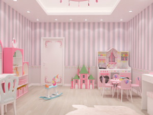 girls bedroom 3D Модель