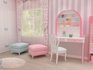 girls bedroom 3D Модель