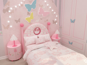 girls bedroom 3D Модель
