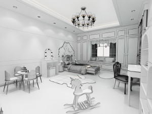 girls bedroom 3D Модель