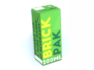 200ml brick pak 3D Model