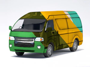 D&uuml;ş&uuml;k Poli Stilize Van 3D Model