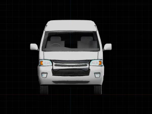 Low Poly Stylized Van 3D Model