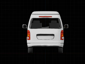 Low Poly Stylized Van 3D Model