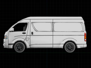 Low Poly Stylized Van 3D Model