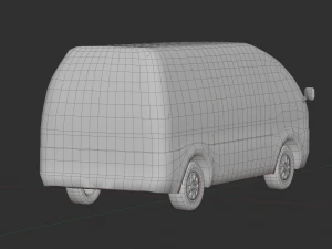Low Poly Stylized Van 3D Model