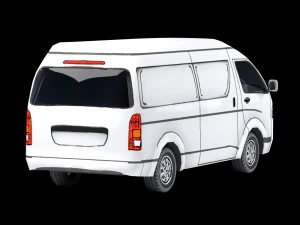 Low Poly Stylized Van 3D Model