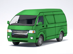 Low Poly Stylized Van 3D Model