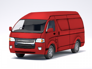 Low Poly Stylized Van 3D 모델