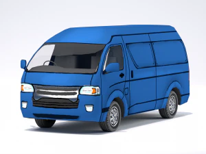 Low Poly Stylized Van 3D Model