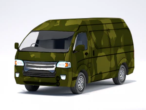 Low Poly Stylized Van 3D Model