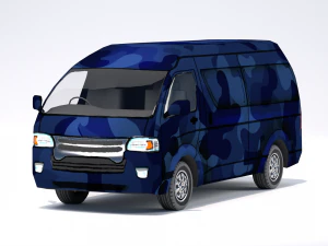 Low Poly Stylized Van 3D Model