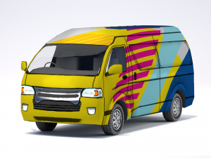 Low Poly Stylized Van 3D 모델
