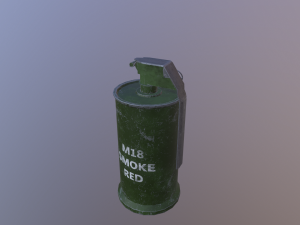 smoke m18 red 3D Model