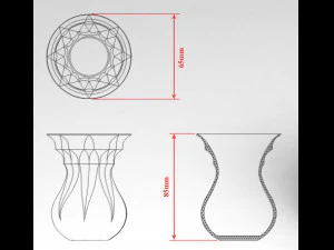 slim waist teacup 3D Model