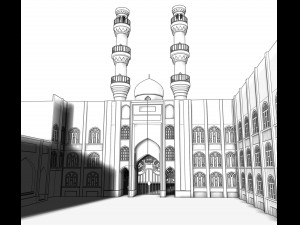 jameh mosque of tabriz 3D मॉडल