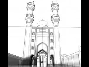 jameh mosque of tabriz 3D Model