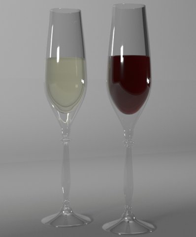 two wineglasses 3D मॉडल .c4d .max .obj .3ds .fbx .stl .blend 