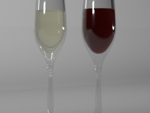 two wineglasses 3D मॉडल