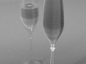 zwei Weingl&auml;ser 3D Modell