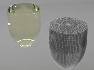 zwei Weingl&auml;ser 3D Modell