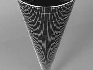 wineglass cone form with red wine 3D मॉडल