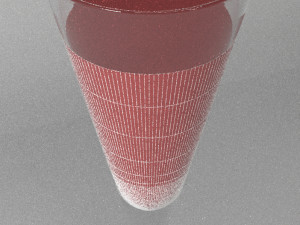wineglass cone form with red wine 3D मॉडल