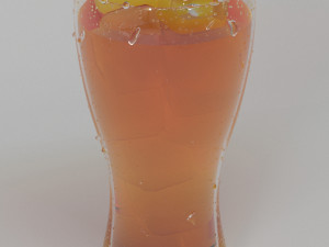 glassful with orange juice ice drops on glass 3D मॉडल
